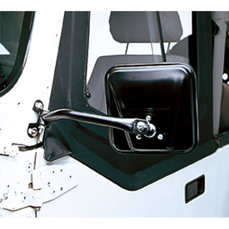 Jeep Wrangler Side Mirror Kit - Rugged Ridge - CJ-Style - Black - `97-`06